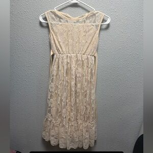 Charming Cream Lace Kids Dress